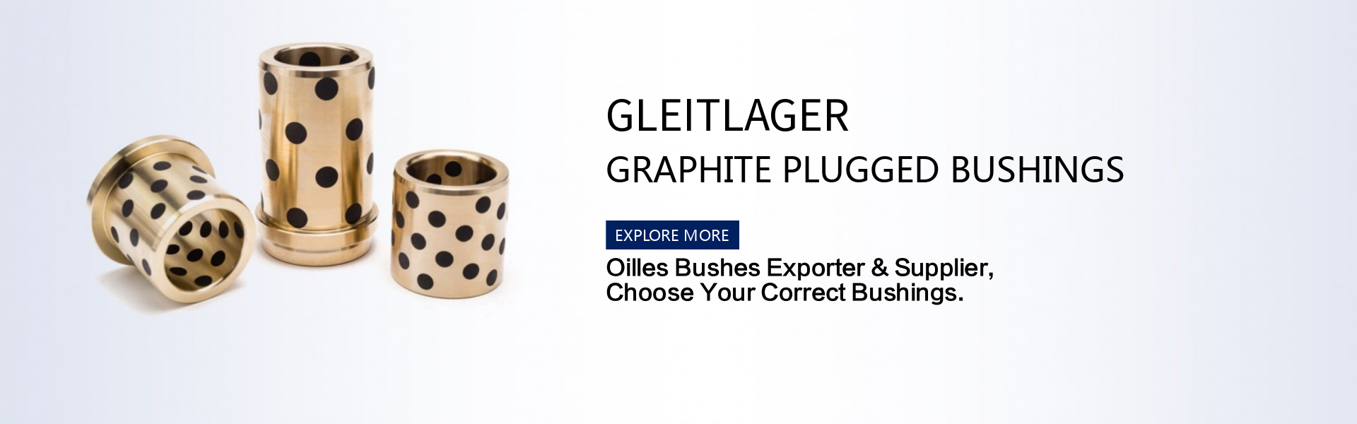 Bronze gleitlager graphite plugged bushings