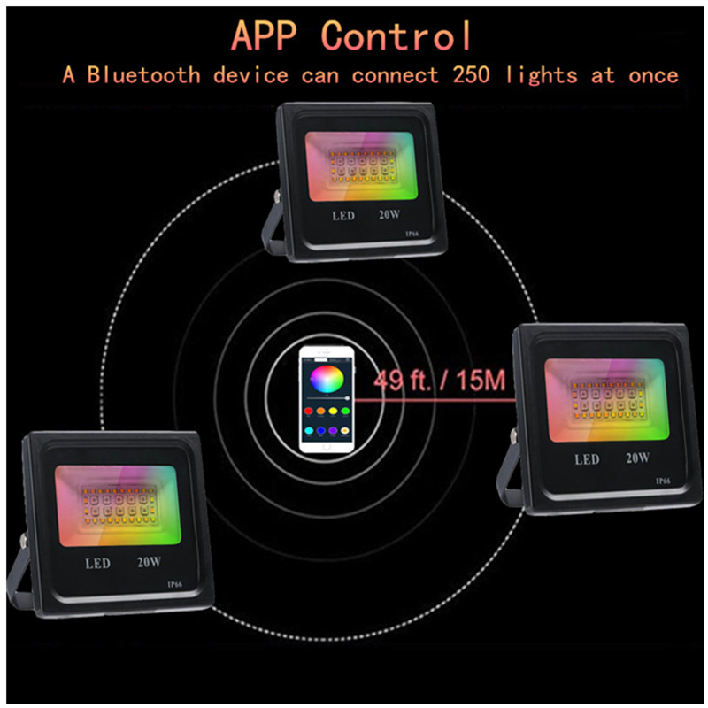 RGB smart floodlight APP control