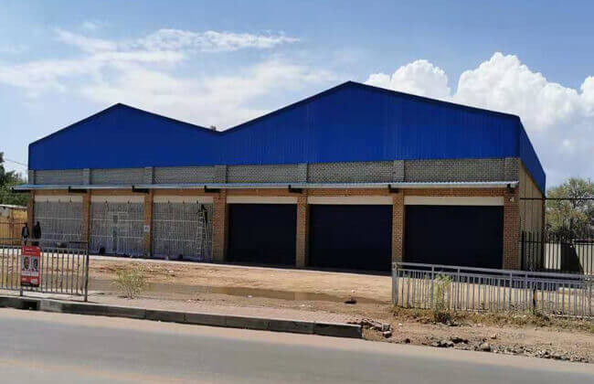 Prefabricated Workshop Prefab Steel Structure Farm Storage Warehouse Metal Building Steel Shop Building In Botswana