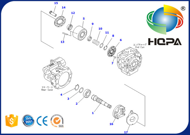 708-2L-00411 708-2L-00460 Hydraulic Main Pump Seal Kit for Komatsu PC200-6H