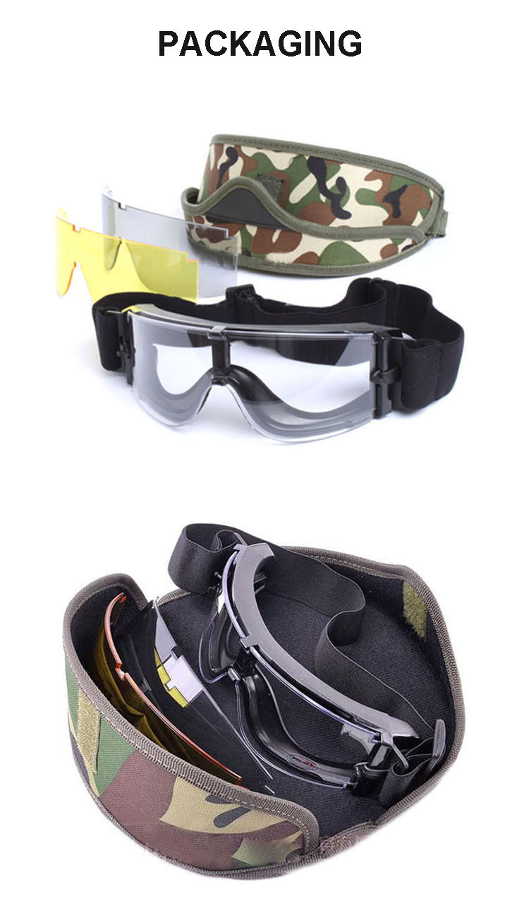 Bulletproof Anti-Scratch Custom Safety Glasses UV400 Protective Military Goggles 2018