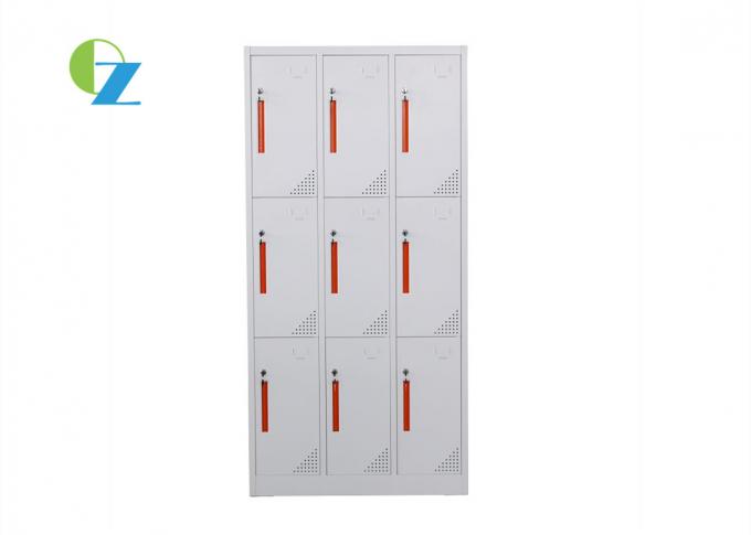 KD Structure 9 Door H1850mm Steel Office Lockers Lateral 1