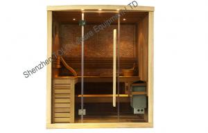 China Traditional sauna cabins , square cedar sauna for home / garden on sale 