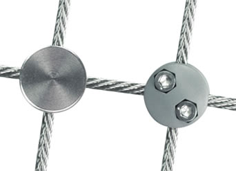 Stainless steel and plastic suspension rope clamps
