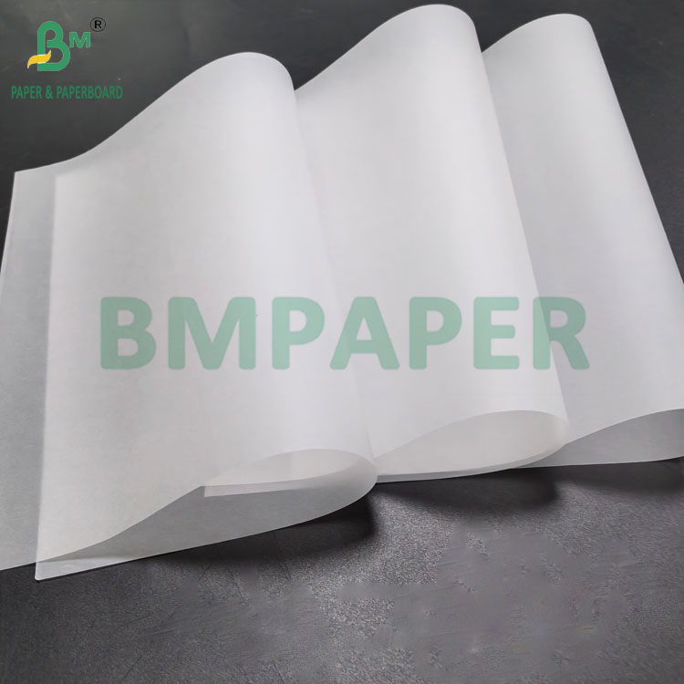 38g 40g Food Grade White Greaseproof Waxed Paper For Wrapping Burgers (6)