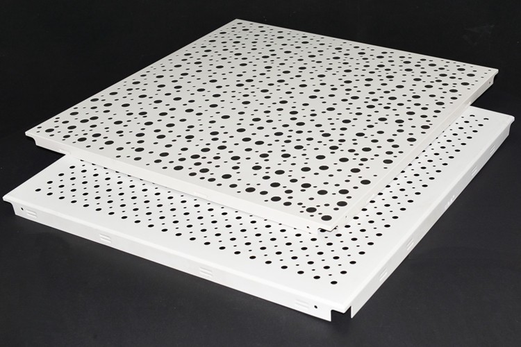 Waterproof White Clip In Ceiling Tiles Perforated Metal