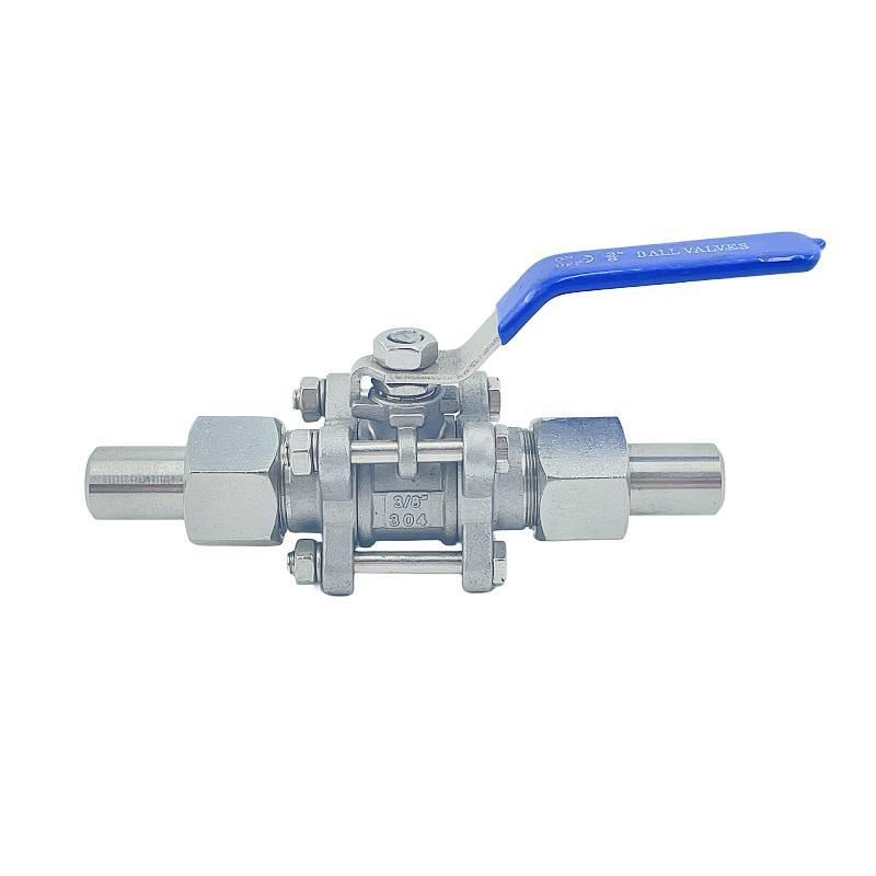 1000wog High Quality Stainless Steel Three-Piece Ball Valve Live Then Surfacing
