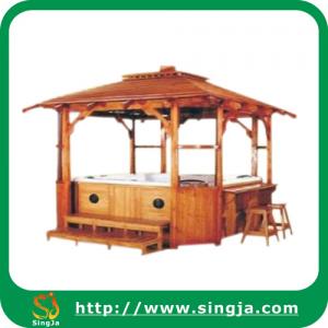 China Luxury garden wooden gazebo(WG-02) on sale 