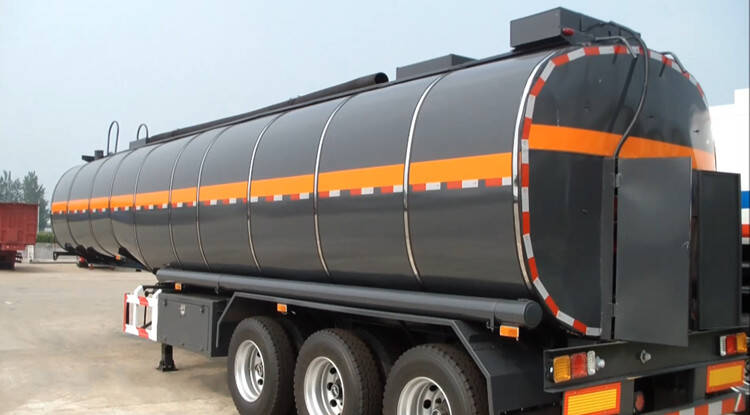 Heating Bitumen Asphalt Tank Trailer With Insulating Layer