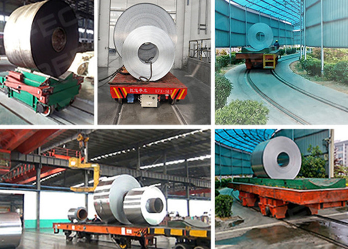 U-shape or roller cable reel motorized steel coil transfer car on rails for factory aluminum coils cargo transportation