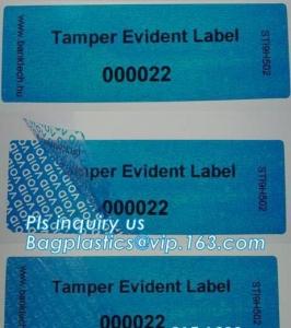 China Void Hologram labels stickers,sliver tamper evident security VOID label,adhesive moon rock pre cotton size label roll vo on sale 