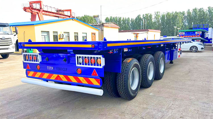 Triaxle Trailer | 3 Axle 40 Ft Flatbed Semi Trailer Container Carrier Transport for Sale