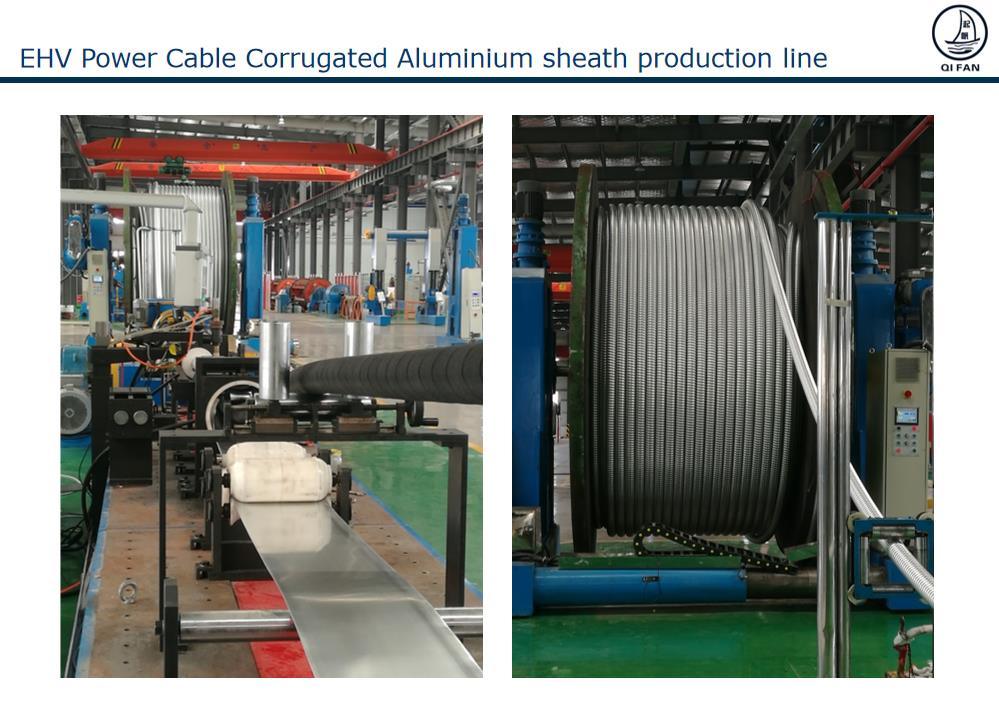 132kv XLPE Extra High Voltage Longtitudinal Water Blocking Cable with Aluminium Corrugated Sheath