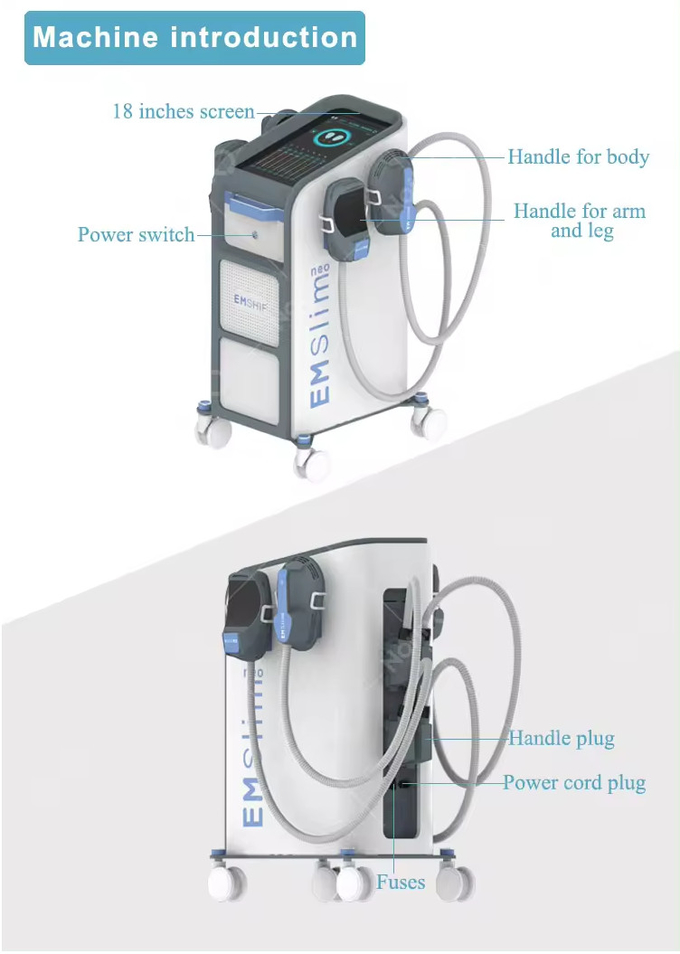 4 Handles Electromagnetic Stimulato Muscle Fat Burning Body Shaping Machine