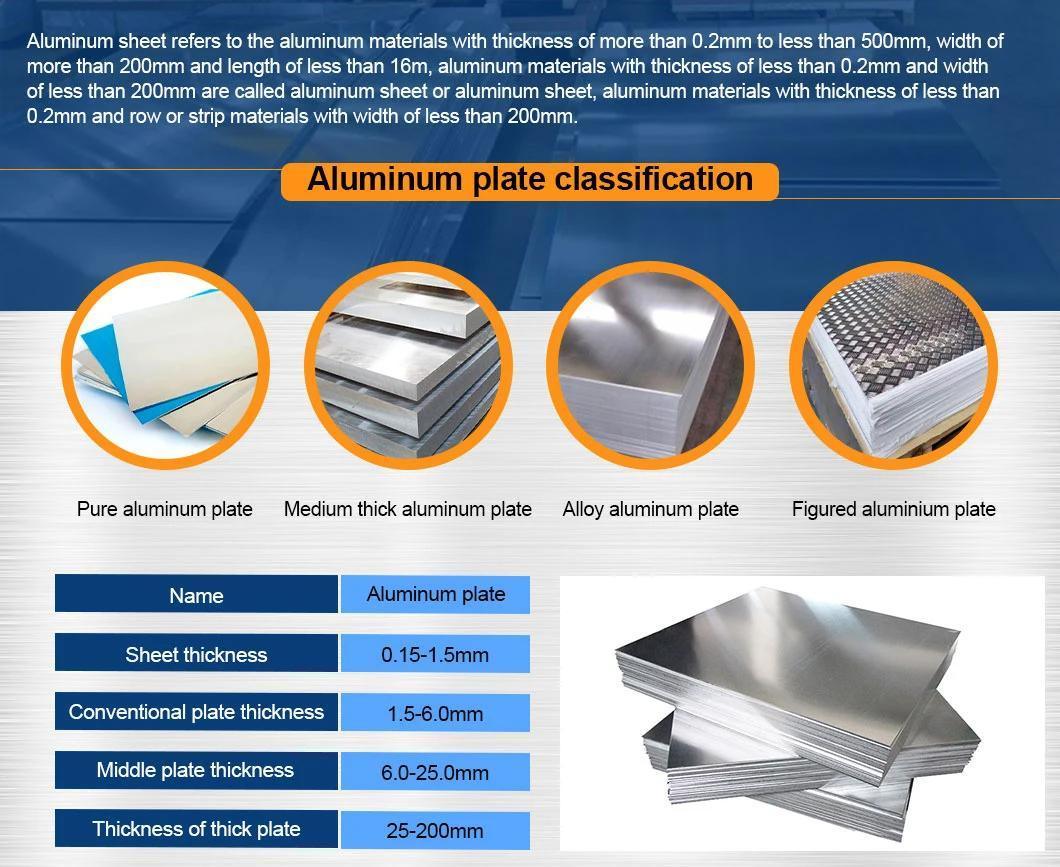 Aluminium Sheet Metal Alloy 5052 5754 5005 Aluminum Plate 1060 3003aluminum Sheet 1 Inch Thick for Fuel Tank