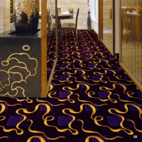 Restaurant Flexible Pvc Flooring Jacquard Style Anti Slip