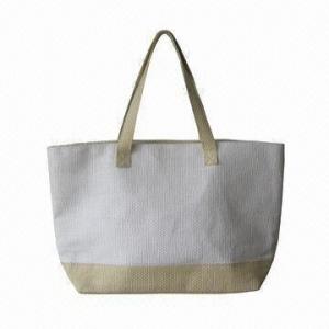 China Nature Paper Straw Bag with Azo-free Dyed, Polyester Lining and Small Pocket on sale 