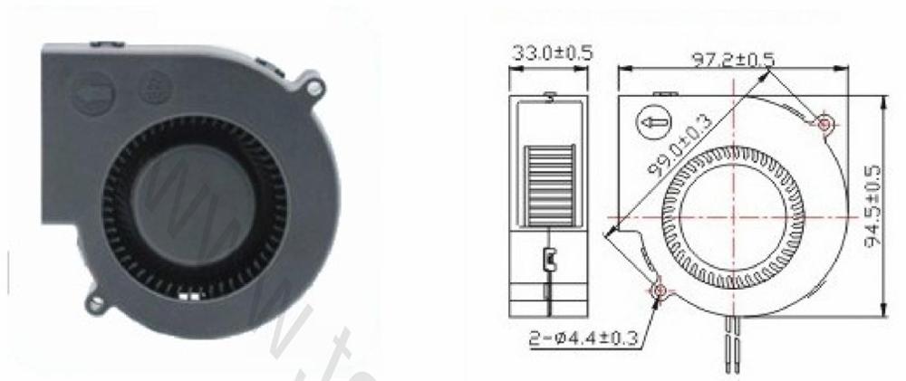 brushless blower fan 97 X 33mm centrifugal blower fans for kitchen appliances