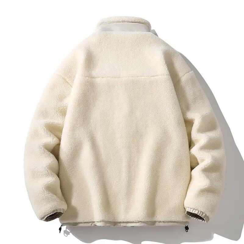 Custom Embroidery Fleece Jacket Premium Zip up Sherpa Fleece Jacket Mens