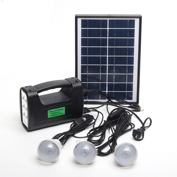 Solar Panel Generator Light Solar Indoor Light Do It Yourself Solar Kit 3W 4W 5W Solar Light+3PCS Solar Lamp