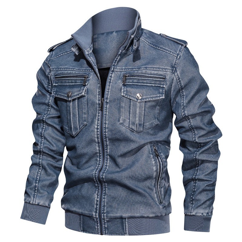 Wholesale Motorcycle Jackets Denim Jacket Windbreaker Jeans Jacket for Man