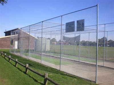 Galvanized cricket ball netting for a safe practice environment.