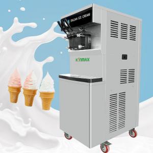 China Three Flavors Liquid Nitrogen Soft Ice Cream Machine Auto Cleaning on sale 