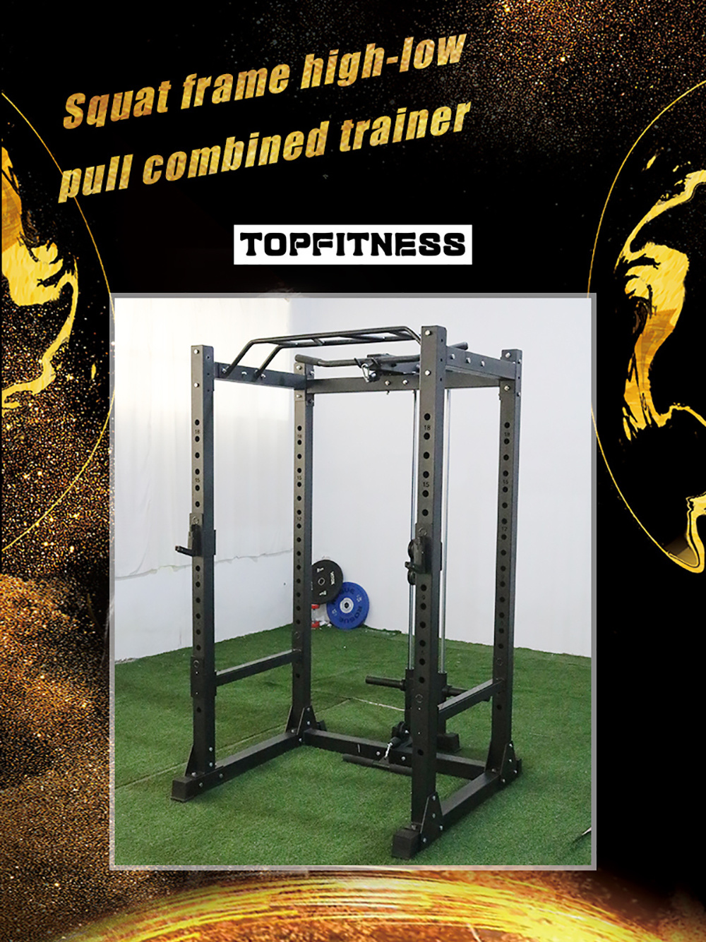 High Quality Bodybuilding Strength Fitness Equipment Gym Weight Training Squat Rack