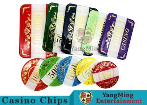 China Le tisonnier numéroté par style Chip Set Bright Color With de casino a adapté le logo aux besoins du client d'impression on sale 