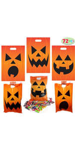 72 Pieces Halloween Jack O Lantern Goodie Bags