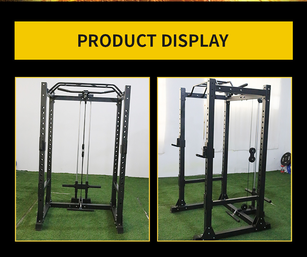 Body Building Gym Fitness Equipment Multi Functional Cable Crossover Adjustable Squat Rack Smith Machine Power Rack Barbell Rack