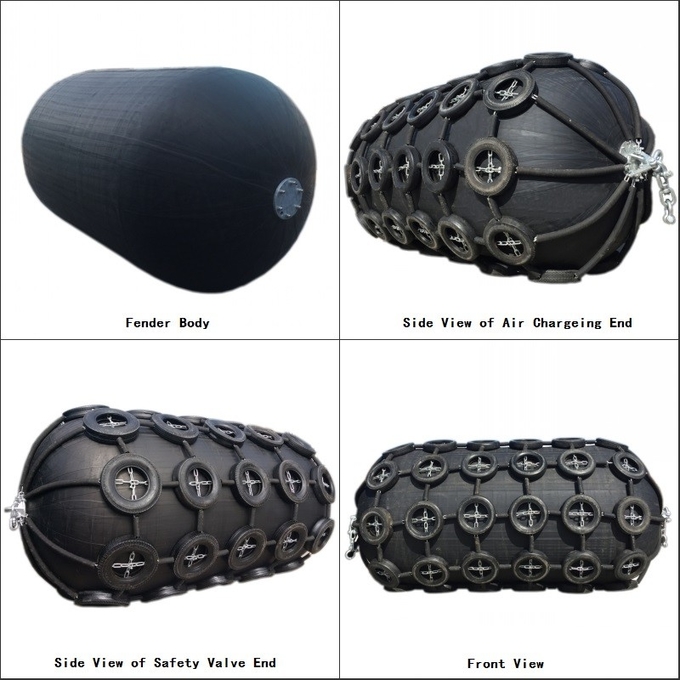 Chain and Tyre Type Protecting Sleeve Jacket Inflatable Jetty Pneumatic Rubber Fender 2