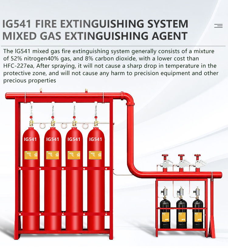 High Efficiency Fire Suppression System Automatic Fire Extinguisher Ig541 for Archives