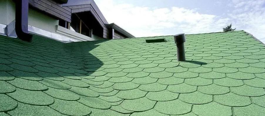 Not Fade Roofing Material Asphalt Shingles Fish-Scale Fiberglass Asphalt Roofing Tiles