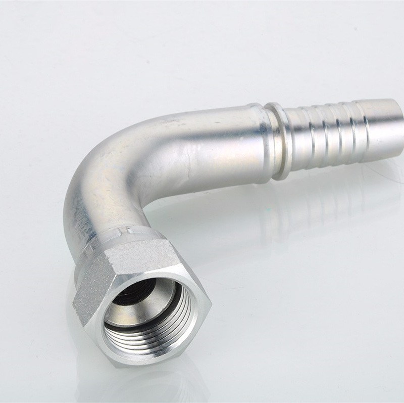 Hot Sale Carbon/Stainless Hydraulic Crimping Hose Fittings American Thread Jic 74 Cone Seal 90 Elbow 26791