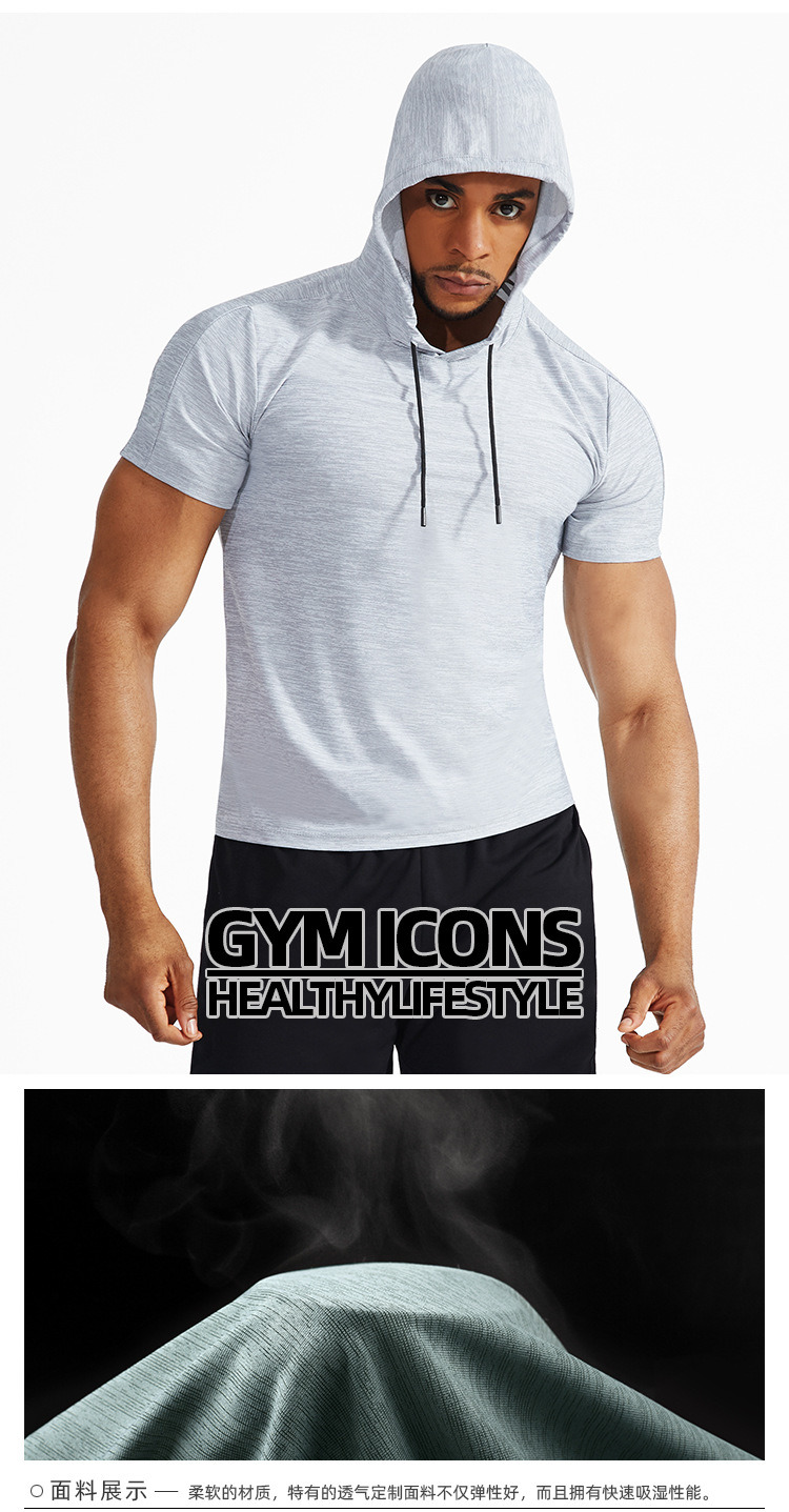 Custom Logo Printed Casual Fitness Hoody Pullover Cotton Knitted Sleeve Hoodies for Men