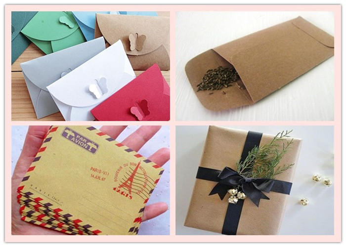 60g Recyclable Moisture Proof Brown Kraft Paper Bags Envelopes