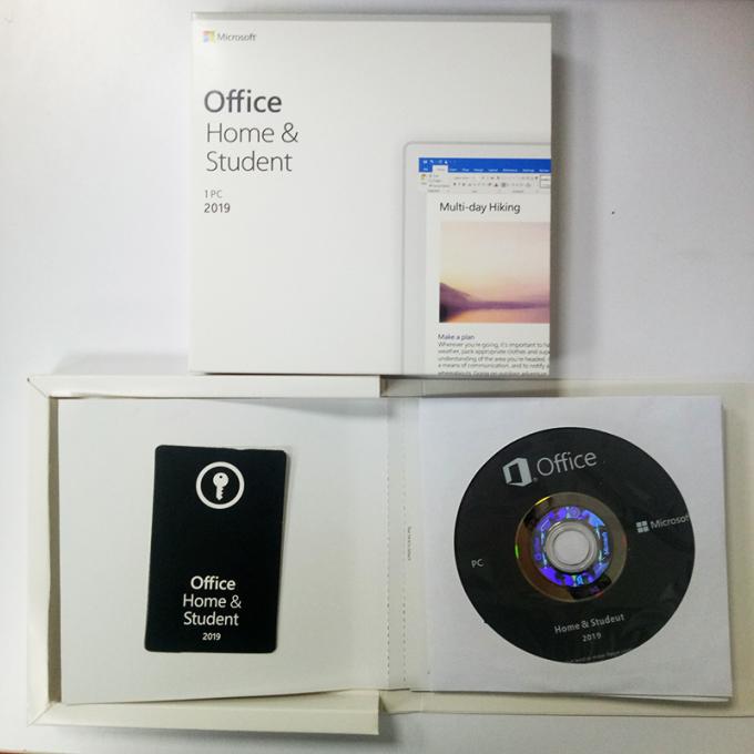 Multiple Language Microsoft Office 2019 Home And Student Retail Box Package With DVD