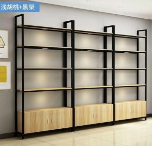 Double Sided Steel Wood Bookshelf For Library Book Shelf Office