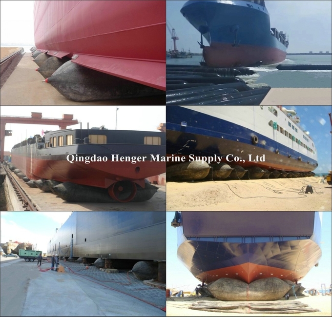 D1.8m*L20m Shipping Lauching Balloon Inflatable Rubber Airbag For Vessel 3
