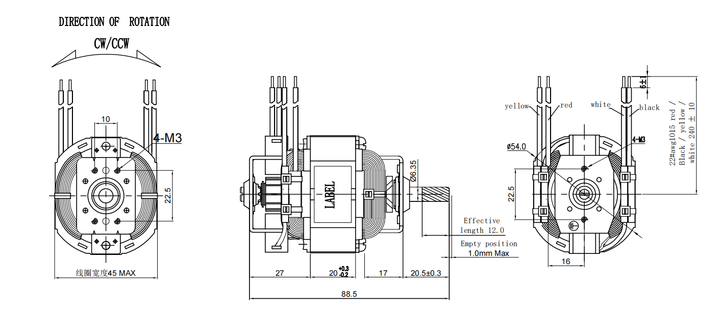 KG-5420 voltage 110v factory Customised Hot sales electric motor power 50w used for paper shredder