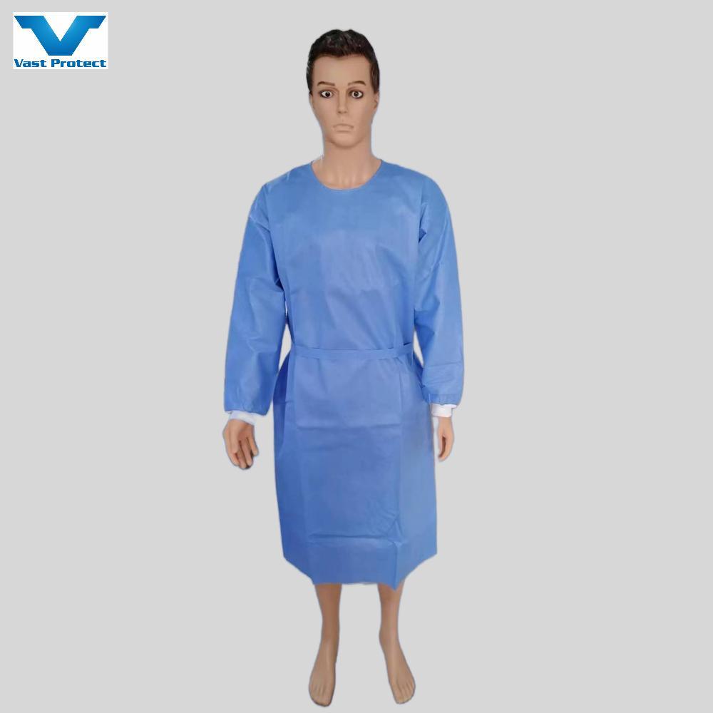 Sterile Reinforced Non Woven SMS Disposable Gown