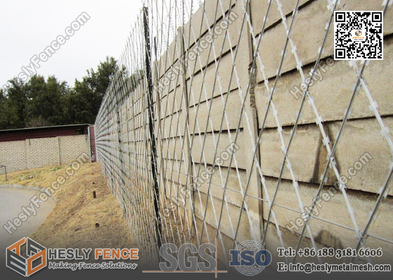 diamond hole welded razor mesh fencing