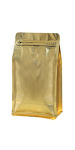 gold coffee bags