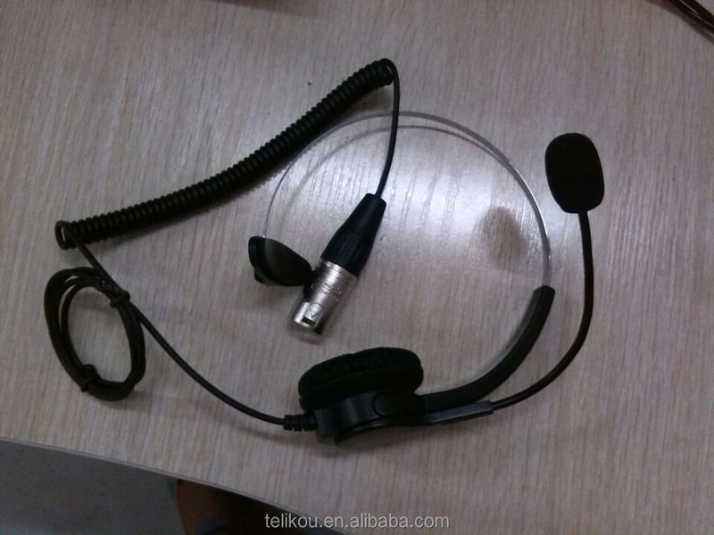 Single ear Headband light-weight easy to carry with Electret Microphone intercom headset