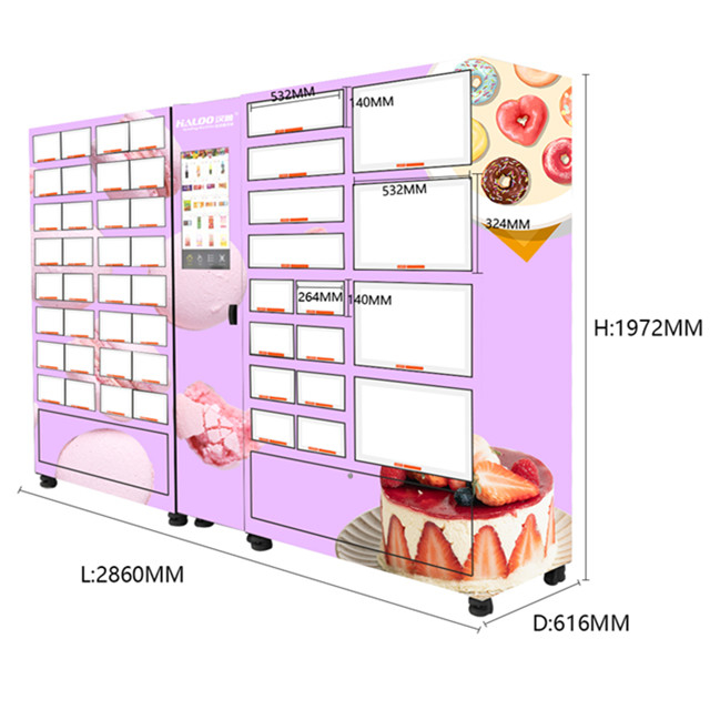 1500W Locker Vending Machine For Dessert CE Certification OEM 1