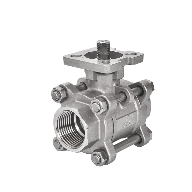 Pneumatic/Electric 304 Stainless Steel 3PC High Platform Ball Valve Thread Connecting Switch