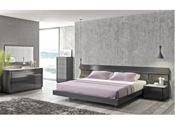 Modern High Gloss King Size Bedroom Furniture E1 Mdf Long