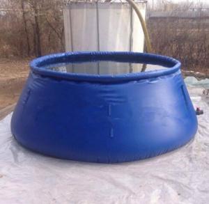 China Industrial Fabric Tarpaulin Water Tank Soft PVC Foldable Rain Water Container Water Holding Tank on sale 