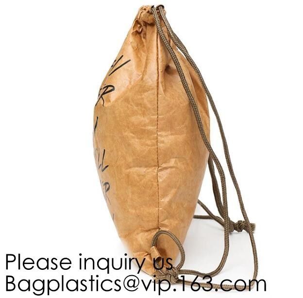 Drawstring Backpack - Tyvek Bag Paper bag,Waterproof Tyvek Bag for Gym or Travel, Inside Zippered Pocket Backpack Colorf 1
